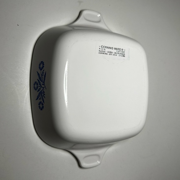 Set of 2 Vintage Corning Ware Blue Cornflower baking dishes with lid - Picture 6 of 14